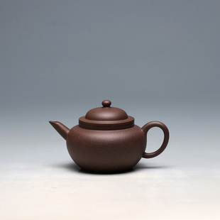 茶壶金海晶 明理茶艺 纯全手工180CC 平盖莲子壶 宜兴紫砂壶