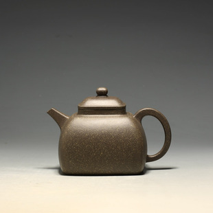 茶壶 虞宏 明理茶艺宜兴紫砂 方器 青灰四方 全手工 600CC坦然壶