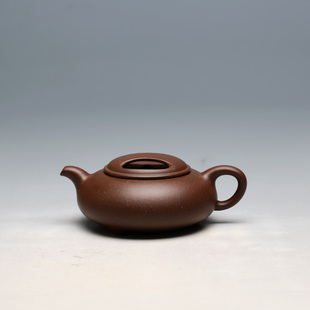 宜兴 全手工 紫砂壶 周宇杰 明理茶艺 160CC牛盖石瓢壶 紫泥茶壶