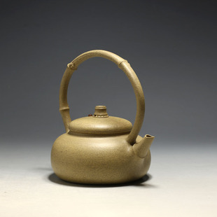 茶壶 明理茶艺 宜兴紫砂壶 陈祖桥纯全手工 500CC秀竹提梁壶