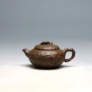 宜兴紫砂壶 孙金立 全手工柴烧180CC 龙行供春花器 明理茶艺