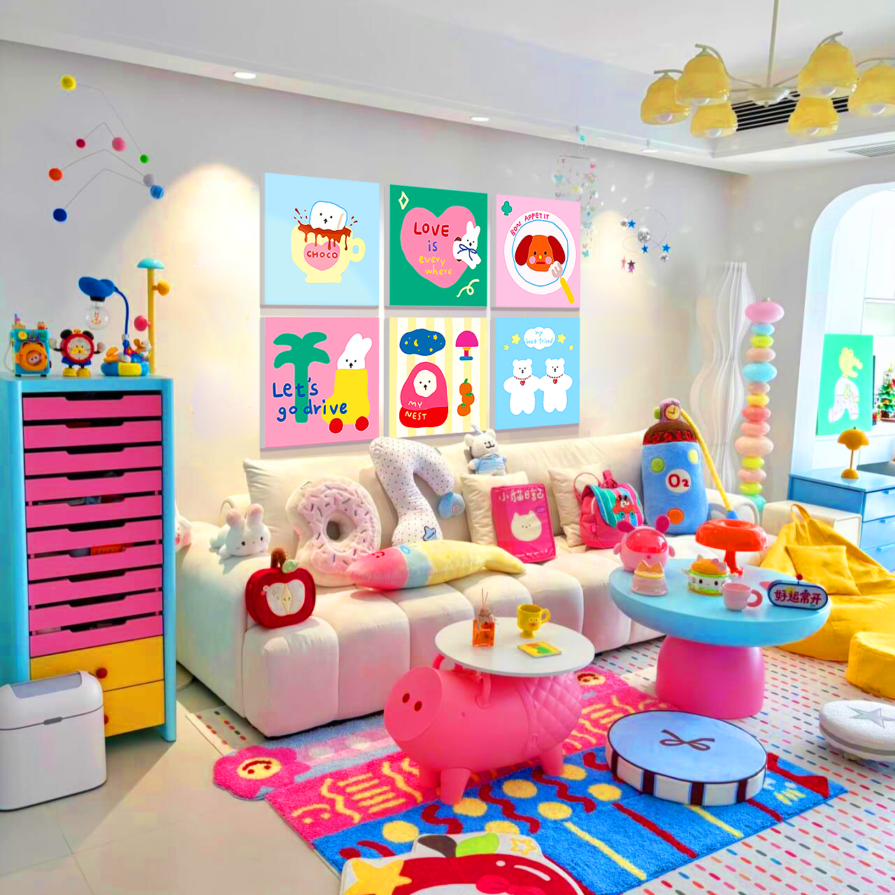 客厅沙发电视机背景墙贴装饰壁画亚克力3d立体浮雕氛围布置点缀