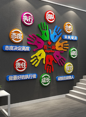 办公室墙面装饰企业文化纸
