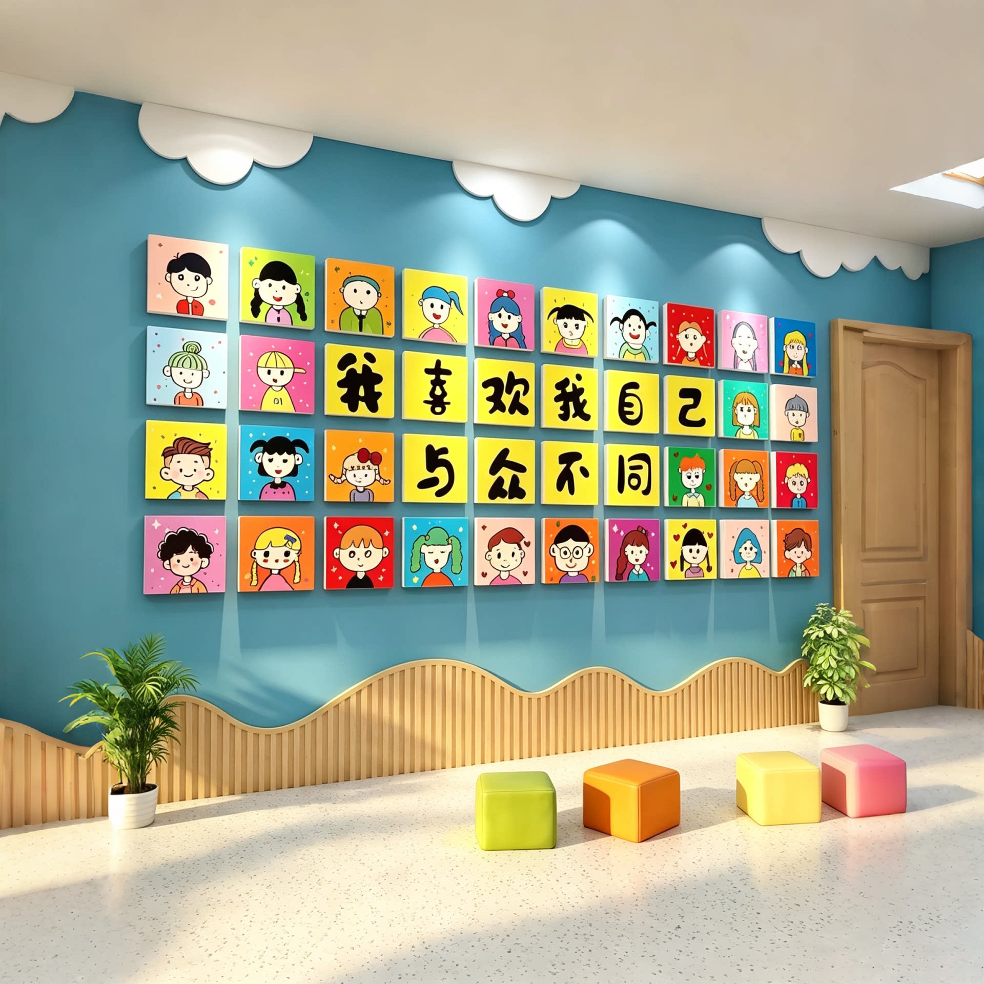 幼儿园环创主题形象墙贴