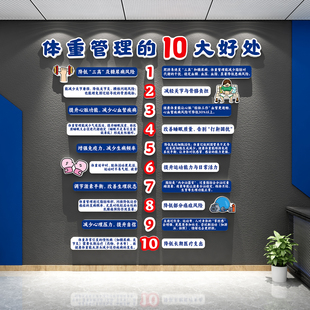 体重管理门诊文化墙海报健康减重肥医院体检中心挂图牌励志标语贴
