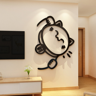 2026新年马贴壁画电视机背景墙面装饰挂件客厅大白3d立体春节高级