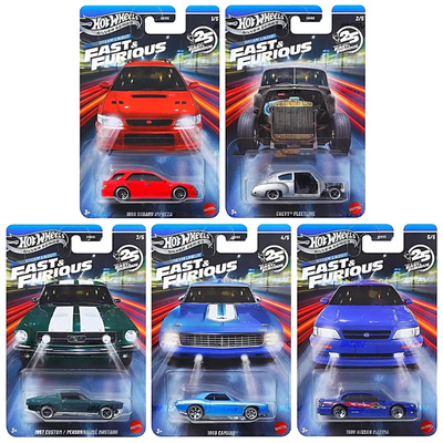 风火轮HotWheels高普银标速度&激情斯巴鲁雪佛兰野马科迈罗HNR88
