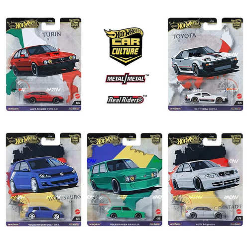 风火轮HotWheels世界之旅罗密欧速霸大众高尔夫瓦罐奥迪FPY86-A