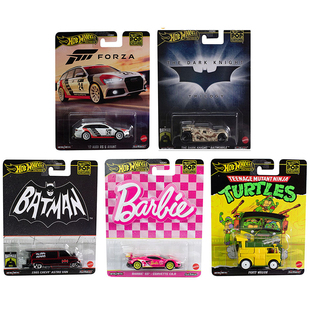 风火轮HotWheel 文化流行奥迪RS6芭比忍者神龟蝙蝠合金车HXD63