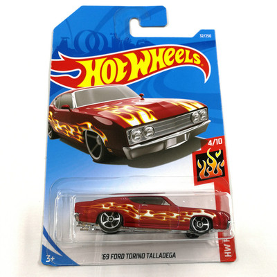 风火轮HotWheels 69 FORD TORINO TALLADEGA 福特都灵 红 2019-32