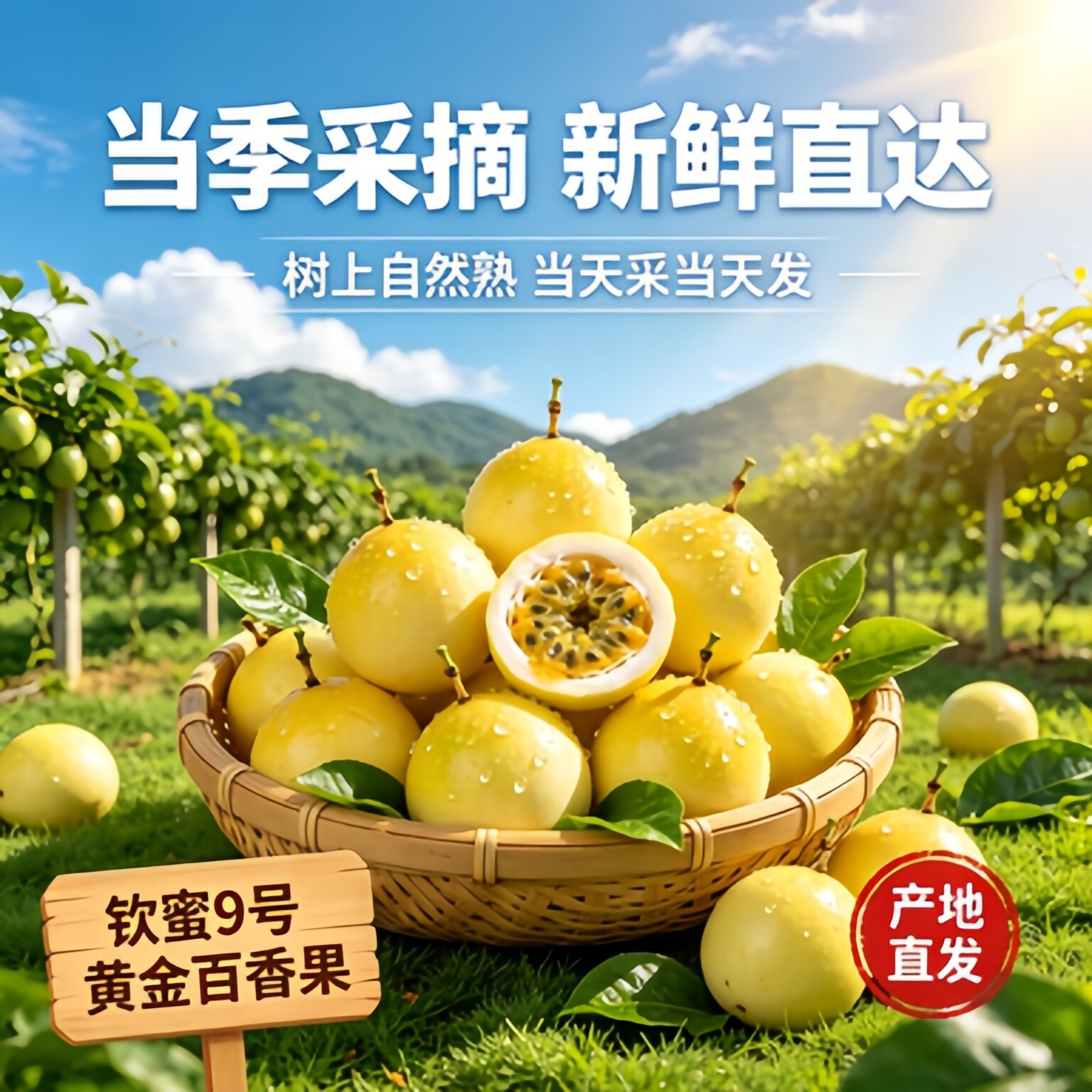 三百山精品~甜钦蜜9号黄金百香果