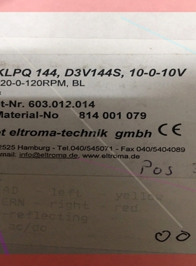 询价!ELTROMA KLPQ144 D3V144S ±10V