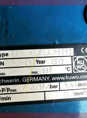 询价!德国进口KUWO Kupke+Wolf KF-85.BCA.005928