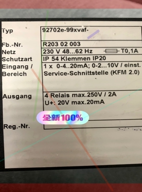 VAF instruments  92702e-99xvaf-   R203 02 003