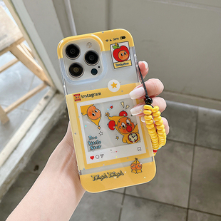 苹果头套星星人标签适用于苹果16promax手机壳iphone15保护套14透明13防摔新款 个性 15pro小众max手机套不撞款