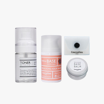 小猴子推荐 Courcelles化妆室专用爽肤水透明隔离膏bb霜旅行套装