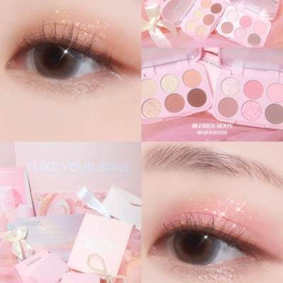 韩国Blessedmoon香皂Soap Palette细闪lika A哑光珠光六色眼影盘