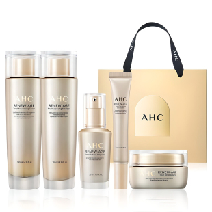紧致 AGE胶原蛋白5件套盒水乳面霜精华补水保湿 韩国直邮AHC RENEW