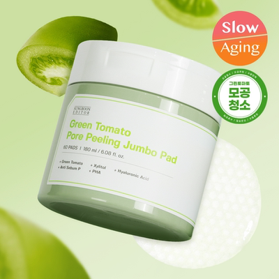 韩国直邮Sungboon editor绿番茄去角质保湿滋润棉片bbomni推荐