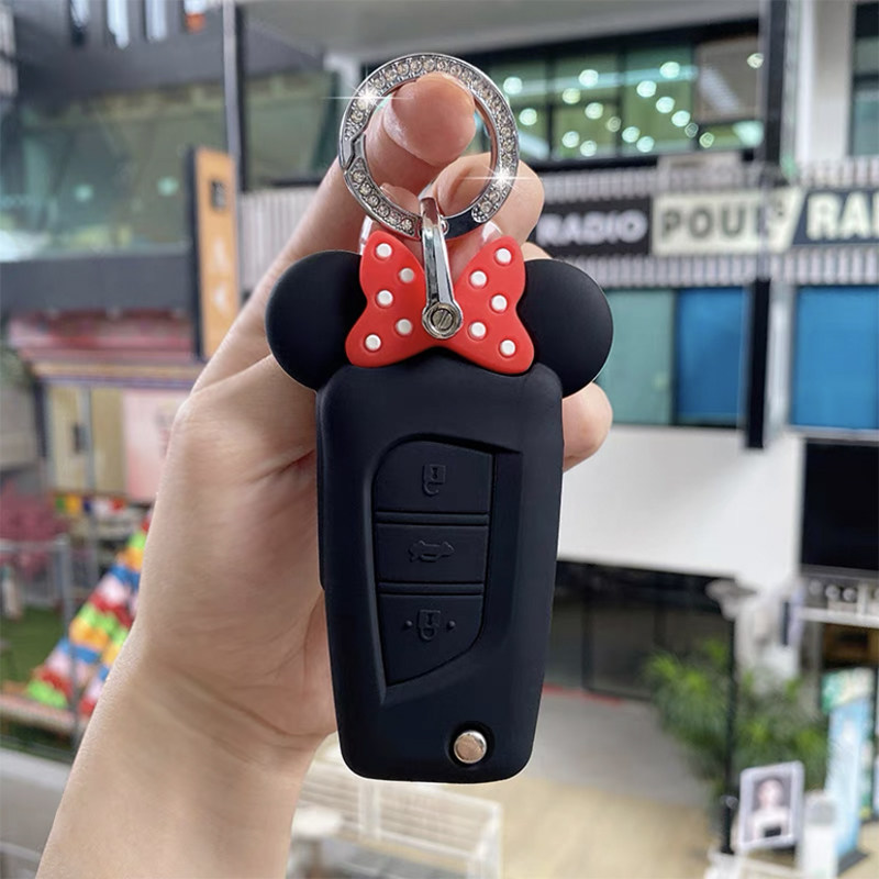 适用丰田折叠锐志卡罗拉雷凌奕泽汉兰达rav4米奇硅胶车钥匙套壳包