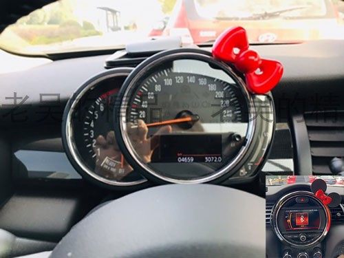 3d打印宝马迷你mini cooper仪表盘蝴蝶结牛角车钥匙壳套钥匙扣