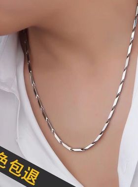 钛钢项链不褪嘻哈乌斯小众
