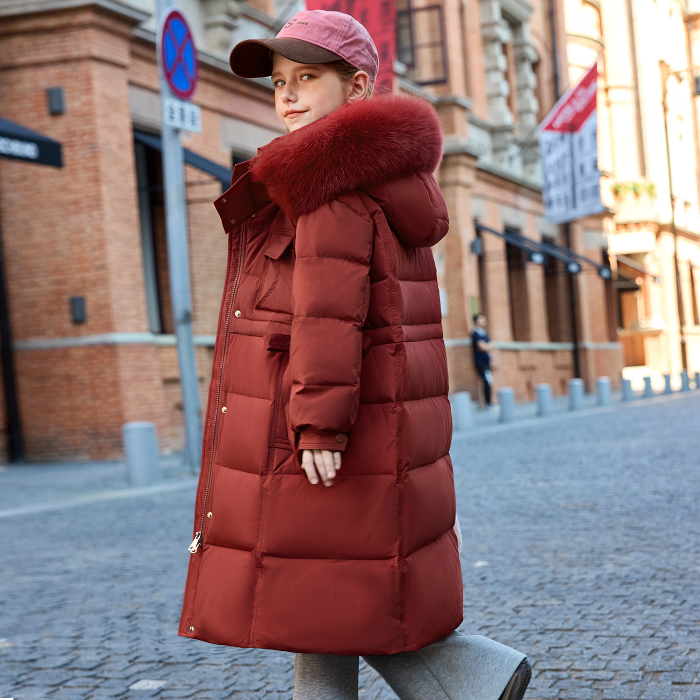 新款巴拉品女童羽绒服加厚冬季大童长款过膝三防儿童极寒保暖外套