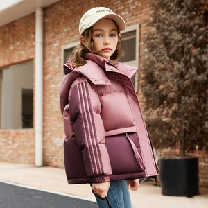 巴拉品牌女童羽绒服2023新款洋气女孩中大童短款加厚儿童外套冬装