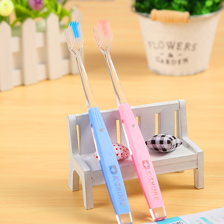 金号牙刷软毛成人家用小头宽幅超密超细刷丝水晶防滑手柄独立包装