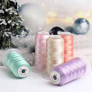 莫兰迪6股线材人工DIY编织红线串珠绳手链戒指项链流苏穗子缠绕线