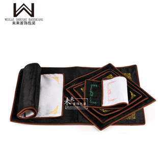 黑白雙面看貨盤柜臺首飾黑黃色雙面絨布道具珠寶戒指項鏈展示布F9