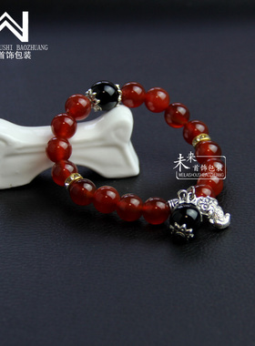 红色玛瑙学生仿真礼品小珠子手链