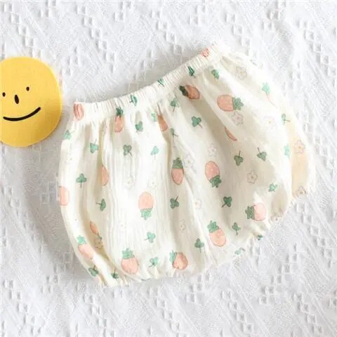夏季纯棉宝宝短裤儿童双层纱布棉裤子