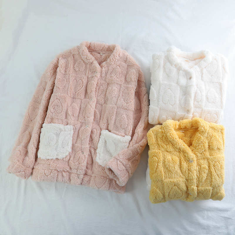 法兰绒上衣女外套开衫