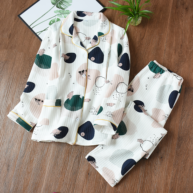 秋冬纯棉月子服加厚哺乳孕妇睡衣