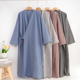 洗浴SPA酒店 系带睡袍开衫 夏单层水洗全棉布日式 和服浴衣男中长款