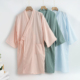 睡裙开衫 和服浴衣中长款 系带洗浴民宿 纯棉双层纱布睡袍女日式 夏季