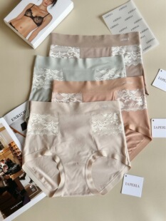 Lap秋冬新款生姜蚕丝暖宫裤高腰女士内裤