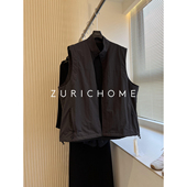 灰色小立领巴恩风露营风机能休闲户外马甲 户外叠搭 ZURICH HOME