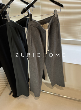 ZURICH HOME 庸懒随兴一件过冬 休闲舒适保暖加厚绒系带加绒卫裤