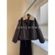 孤ZURICH 抽绳立领羊皮羽绒服外套 量少进口羊皮革 HOME 重工稀货