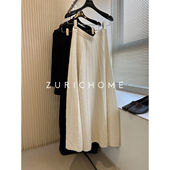 ZURICH 秋冬百搭肌里竖纹针织羊绒半裙 温柔老钱风 HOME 重工重料