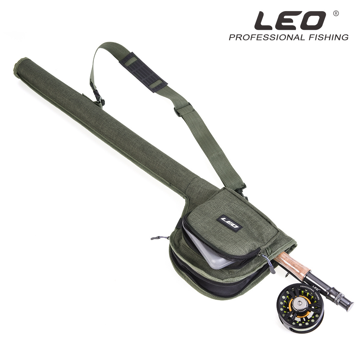 新品8927991 LEO/乐欧FT飞钓竿包飞蝇钓套装渔具包鱼竿硬筒渔具_虎窝淘