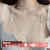 美少女战饰项链女夏季 饰 潮酷辣妹身体链胸链全身性感立体后背链装