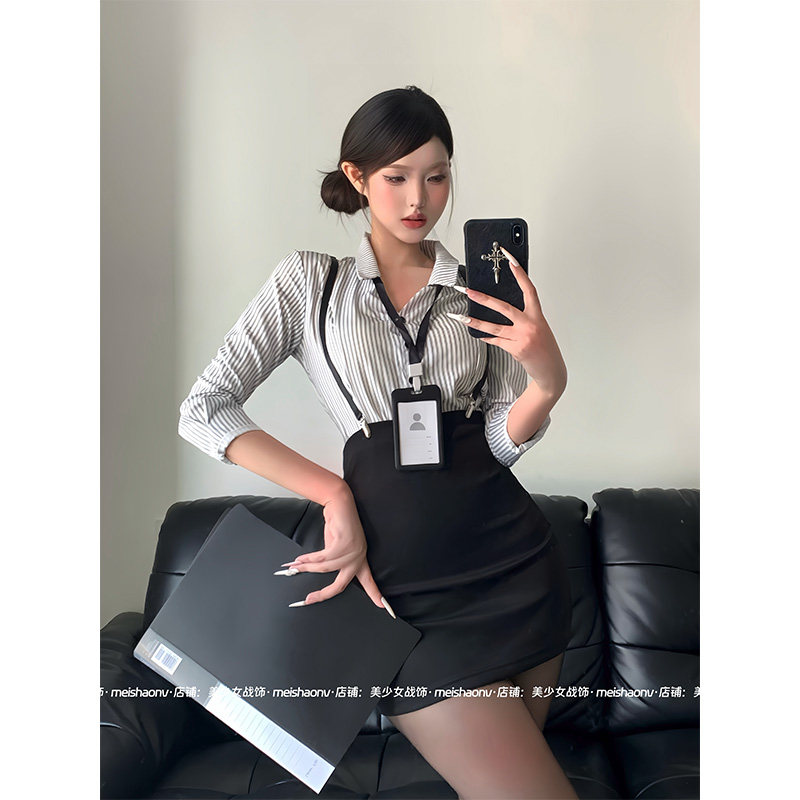 韩系金秘书 纯欲御姐OL秘书装cosplay教师制服包臀裙短剧演出套装
