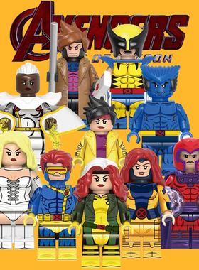 超级英雄X战警金刚狼模型拼装人仔积木第三方益智玩具男孩G0166