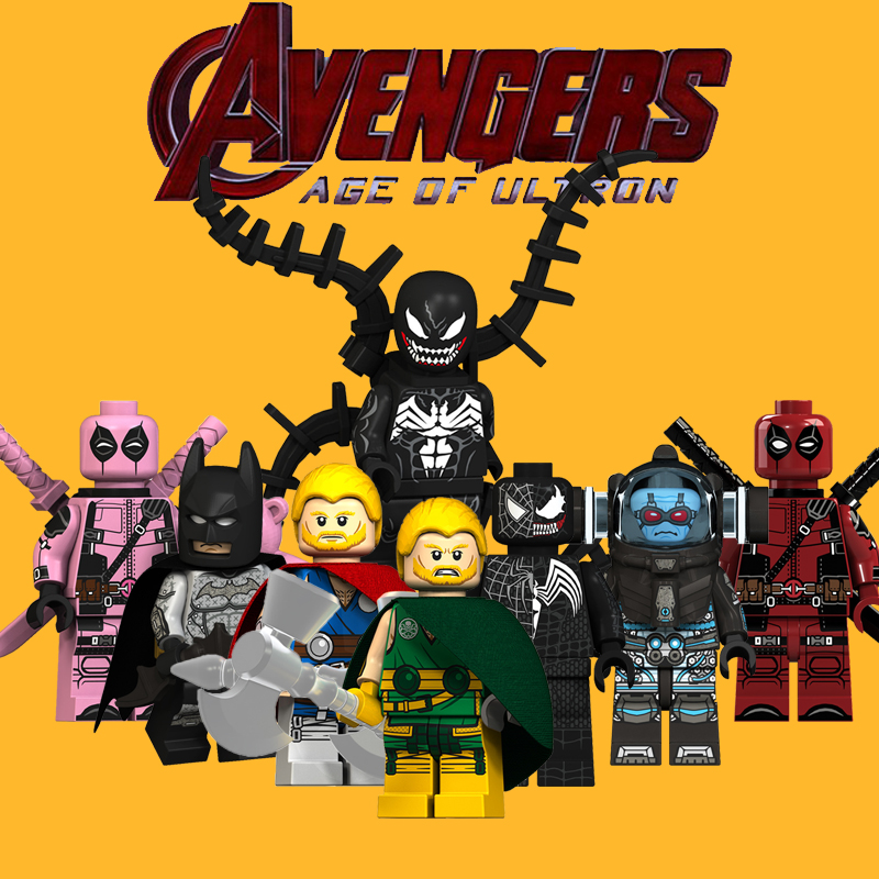 战警人仔雷神蝙蝠侠毒液积木