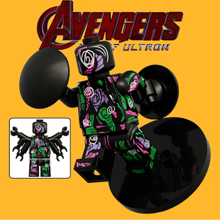 积木蜘蛛侠纵横宇宙XP552黑化斑点人第三方拼装人仔儿童玩具