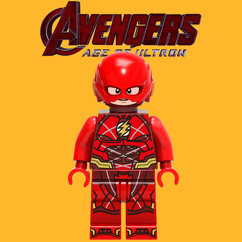 正义联盟超级英雄欣宏669闪电侠第三方拼装积木人仔益智玩具