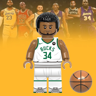G0055字母哥NBA篮球明星第三方拼装男孩积木人仔益智儿童玩具
